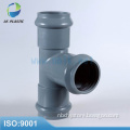 8012 PVC fittings with rubber ring three faucet reducing tee